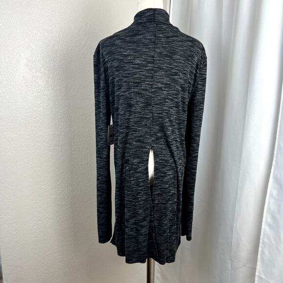 Free People Top Womens Large Black Stonecold Turtleneck Tunic Split Back Layers - Picture 6 of 13
